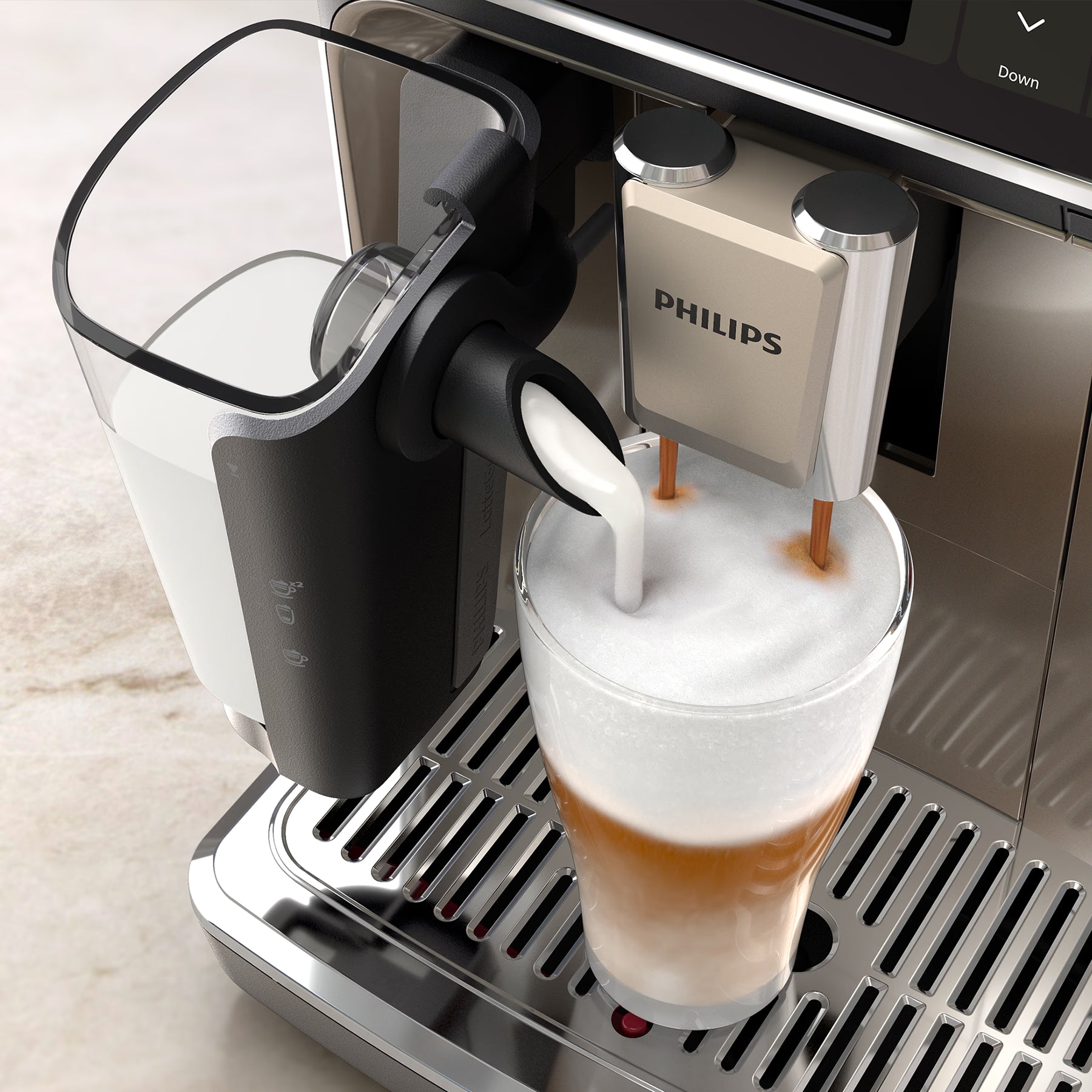 PHILIPS EP5447/90 Serie 5400 LatteGo 11 Kaffeespezialitäten Kaffeevollautomat Schwarz/Chrom
