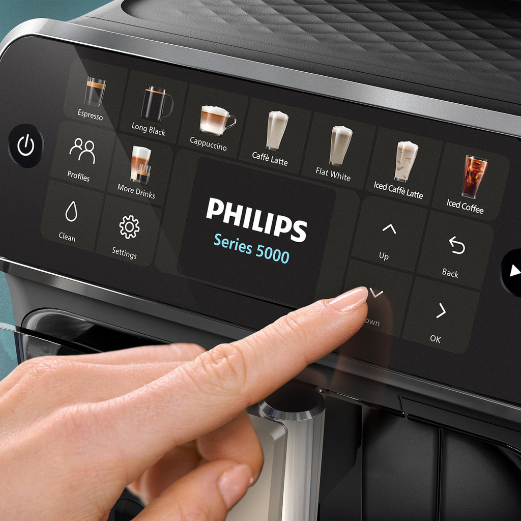 PHILIPS EP5447/90 Serie 5400 LatteGo 11 Kaffeespezialitäten Kaffeevollautomat Schwarz/Chrom